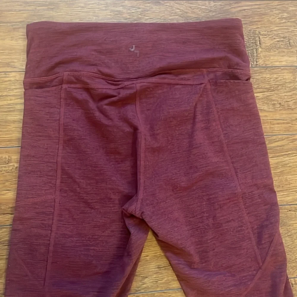 Joy Lab Women's Leggings Medium Burgundy Heather High Rise Athletic Gym Running - Picture 2 of 14